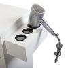 3-Layer Beauty Salon Storage Cabinet Hairdressing Tool Styling Station w/ 6 Hair Dryer Holders, 2 Drawers and 1 Cabinet