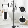 Freestanding Teardrop Lamp with 3 Hanging Lampshades for Hallway Living Room Bedroom