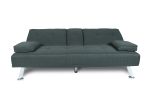 FUTON SOFA BED SLEEPER DARK GREY FABRIC