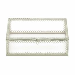 Accent Plus Silver Trim Glass Box