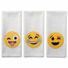 DII Laughing Emoji Embellished Dishtowels Set/3