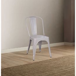 17" X 20" X 33" Silver Metal Side Chair (Set-2) (Pack of 1)