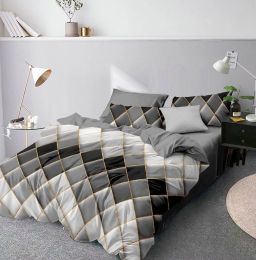 Three-piece simple flower bed (Color: Grey, size: 220X240cm)