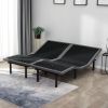 ESHINE Adjustable Bed Frame with Massage, Ergonomic Adjustable Bed Base, Dual USB Ports, Wireless Remote, Under-Bed Light, Head/Foot up Function