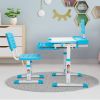 Kids Desks, Height Adjustable Children Desk and Chair Set,Childs School Student Sturdy Table,Bookstand Pink XH
