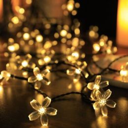 5/6.5/7/12M Solar LED String Christmas Blossom Lights Party Lamp 8 Mode (Length: 5M)