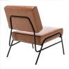 Wire Metal Frame Slipper Chair, Armless Accent Chair Lounge Chair for Living Room, Bedroom, Home Office