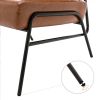 Wire Metal Frame Slipper Chair, Armless Accent Chair Lounge Chair for Living Room, Bedroom, Home Office