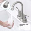 Modern Bathroom Vanity 4" 2-Handle Centerset Basin Faucet
