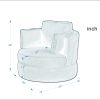 New Swivel Accent Barrel Modern Sofa Lounge Club Round Chair Linen Fabric for Living Room Hotel with 3 Pillows and storage