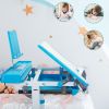 Kids Desks, Height Adjustable Children Desk and Chair Set,Childs School Student Sturdy Table,Bookstand Pink XH