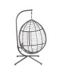{Only Pick Up} Outdoor Furniture, PE Rattan Hanging Swing Chair With Stand, Water-resistant Cushion