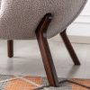 Tufted Side Chair with Solid Wood Legs for Living Room Bedroom