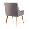 Modern Velvet Wide Accent Chair Side Chair with Swoop Arm Metal Legs for Club Bedroom Living Room Meeting Room Office Study, RoseWood