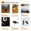 ESHINE Adjustable Bed Frame with Massage, Ergonomic Adjustable Bed Base, Dual USB Ports, Wireless Remote, Under-Bed Light, Head/Foot up Function
