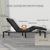 ESHINE Adjustable Bed Frame with Massage, Ergonomic Adjustable Bed Base, Dual USB Ports, Wireless Remote, Under-Bed Light, Head/Foot up Function