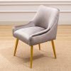 Modern Velvet Wide Accent Chair Side Chair with Swoop Arm Metal Legs for Club Bedroom Living Room Meeting Room Office Study, RoseWood