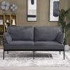 American Rustic Style Living Room Metal Frame with Cushions Comfortable Sofa Couch