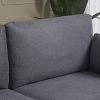 American Rustic Style Living Room Metal Frame with Cushions Comfortable Sofa Couch