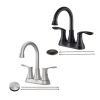 Modern Bathroom Vanity 4" 2-Handle Centerset Basin Faucet