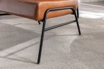 Wire Metal Frame Slipper Chair, Armless Accent Chair Lounge Chair for Living Room, Bedroom, Home Office