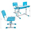 Kids Desks, Height Adjustable Children Desk and Chair Set,Childs School Student Sturdy Table,Bookstand Pink XH