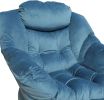 Accent Chair Lazy Reclining Armchair with Removable Metal Legs and High-Density Foam, Comfy Upholstered Single Sofa Chair for Living Room