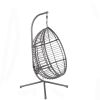 {Only Pick Up} Outdoor Furniture, PE Rattan Hanging Swing Chair With Stand, Water-resistant Cushion