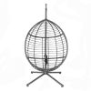 {Only Pick Up} Outdoor Furniture, PE Rattan Hanging Swing Chair With Stand, Water-resistant Cushion