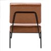 Wire Metal Frame Slipper Chair, Armless Accent Chair Lounge Chair for Living Room, Bedroom, Home Office