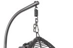 {Only Pick Up} Outdoor Furniture, PE Rattan Hanging Swing Chair With Stand, Water-resistant Cushion