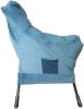Accent Chair Lazy Reclining Armchair with Removable Metal Legs and High-Density Foam, Comfy Upholstered Single Sofa Chair for Living Room